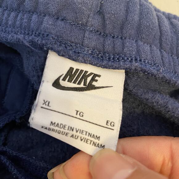 Nike Men Sweatpants Jogger Blue Athletic Active Outdoor Hiking Pants Y2K Logo XL - Picture 4 of 11